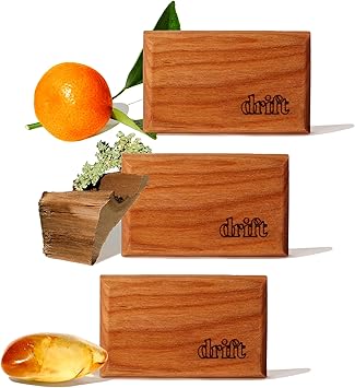 Drift Car Air Freshener - The Original Wood Air Freshener - Car Odor Eliminator - Long Lasting Scent - Metal Clip - Essential Oils - Clean Ingredients - Variety 3 Pack Refill - NO CLIP INCLUDED