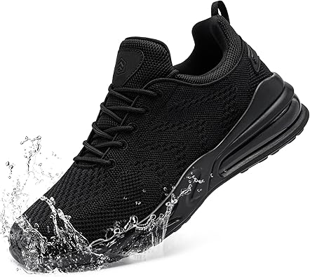 LARNMERN Men Non Slip Work Sneakers Water Resistant Food Service Zapatos Trabajo Antideslizantes Walking Shoes Waterproof Shoes Slip-on