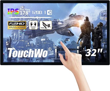32 inch Interactive Touchscreen Monitor, Smart Board with 16:9 Display 1080P, Win-11 Electronic Whiteboard Touchscreen PC for Office and Classroom, Core i7 RAM 8G & ROM 512G