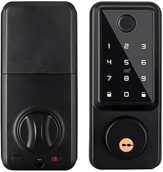 Waterproof Smart Deadbolt Locks for Home Biometric Fingerprint Digital Keypad Entry Door Lock