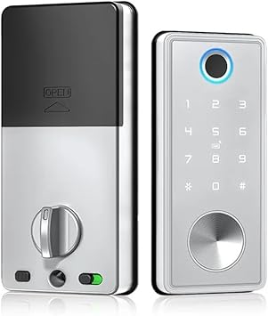 Smart Deadbolt Locks for Front Door Biometric Fingerprint Keyless Entry Keypad Lock(E)